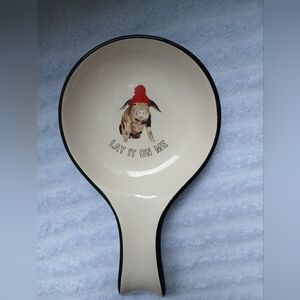 Bella Bug Stoneware "Lay It On Me" Pig Spoon Rest
